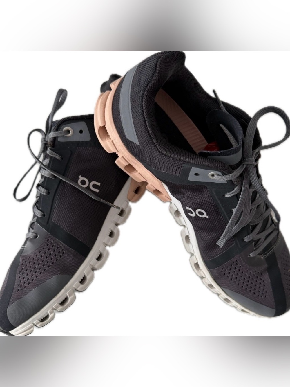 On Cloud Women’s Running Sneakers in Black, Pink and Beige